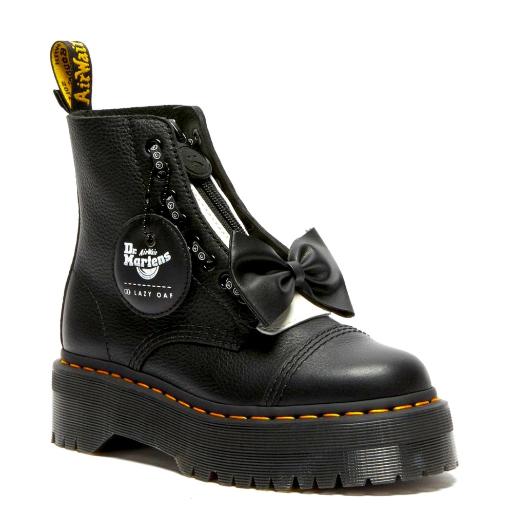 SINCLAIR LAZY OAF LEATHER PLATFORM BOOTS